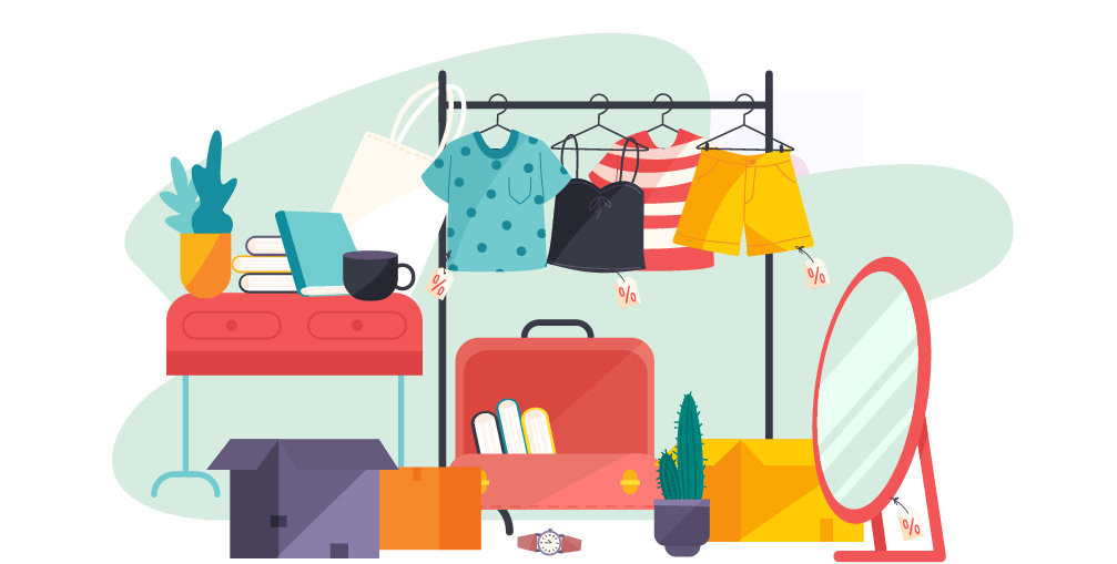 Des vêtements et des objets