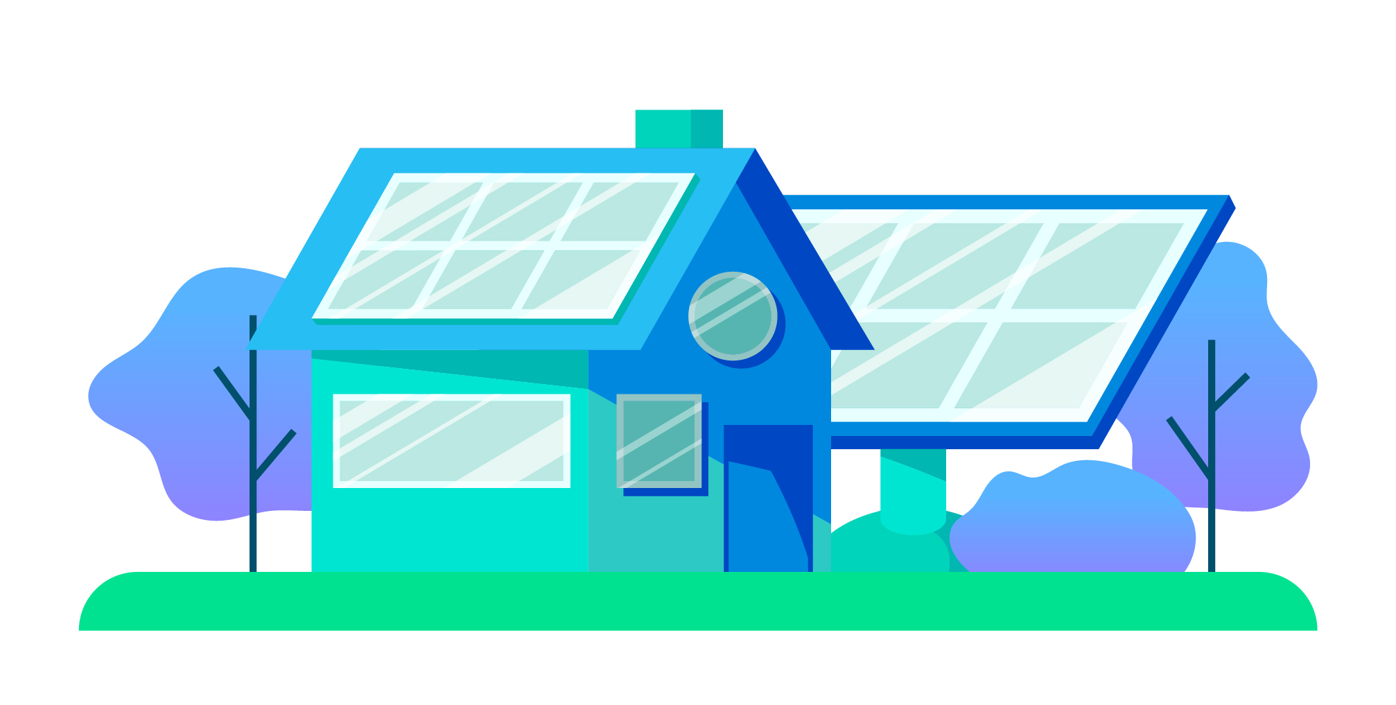 Maisons avec panneaux solaires