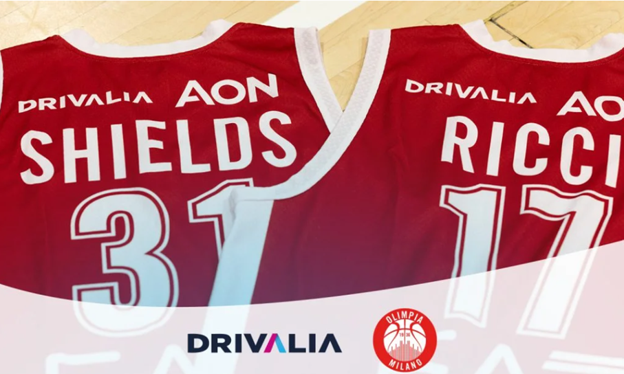maillot rouge équipe de basket olimpia
